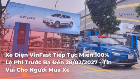 CHÍNH THỨC: Ô tô điện được miễn 100% lệ phí trước bạ thêm 2 năm